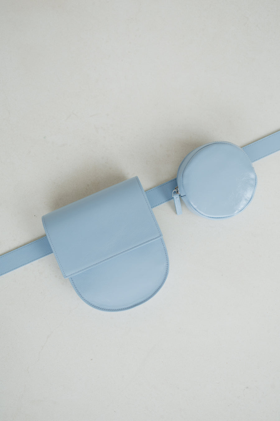 Belt Bag: Belt XL Ice Blue Stone + Half Moon Ice Blue Stone + Pastille Belt Ice Blue Stone