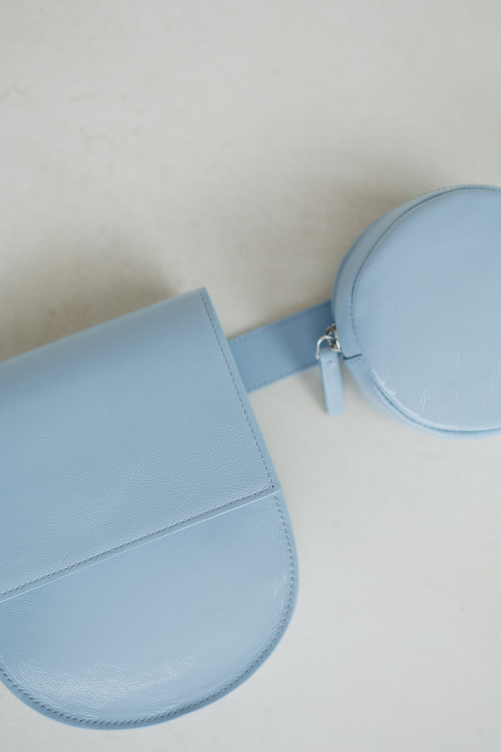 Belt Bag: Belt XL Ice Blue Stone + Half Moon Ice Blue Stone + Pastille Belt Ice Blue Stone