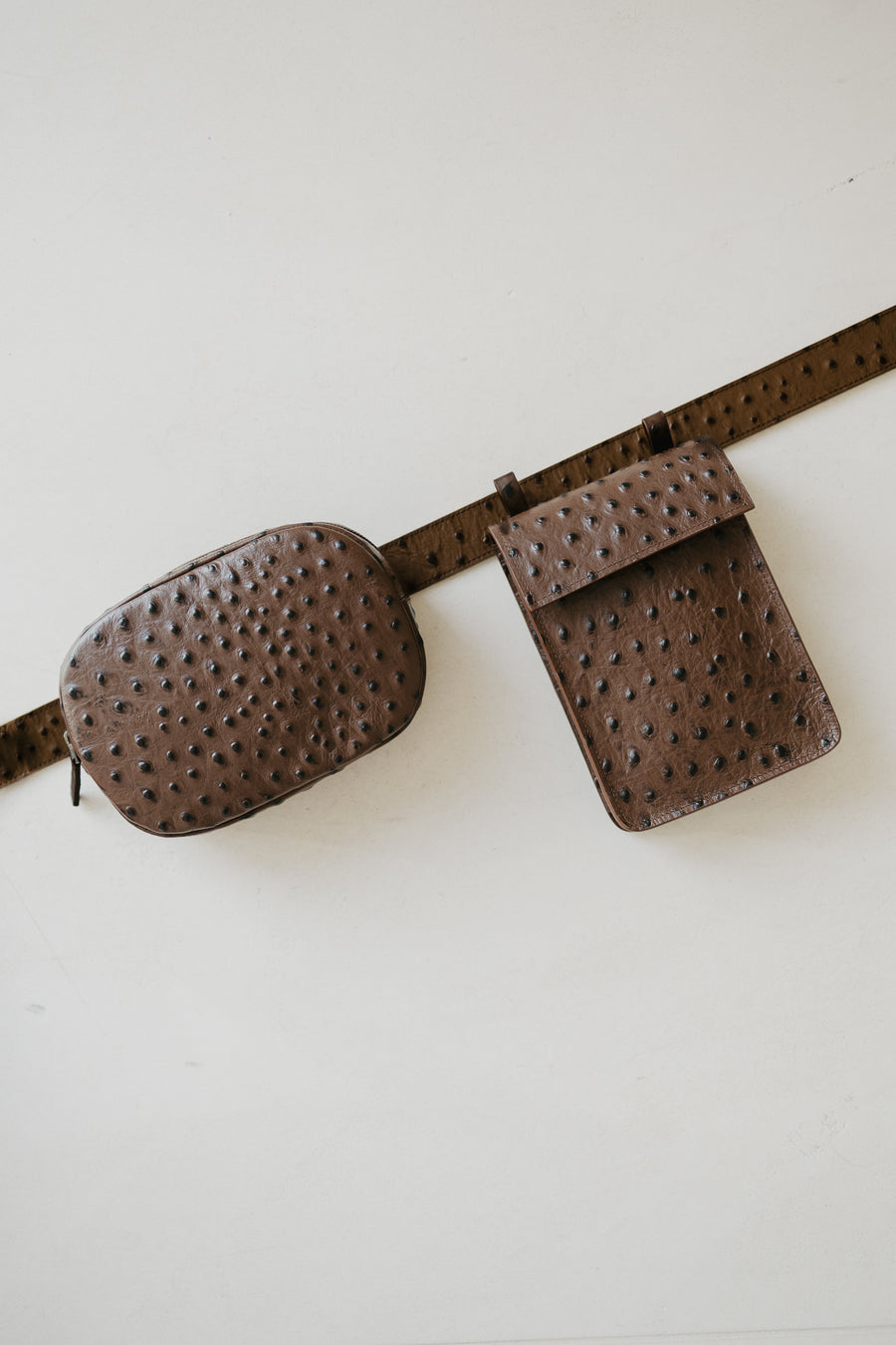 Belt Bag: The Belt XL Etna Struzzo + Oval Belt Etna Struzzo + Rectangle Etna Struzzo