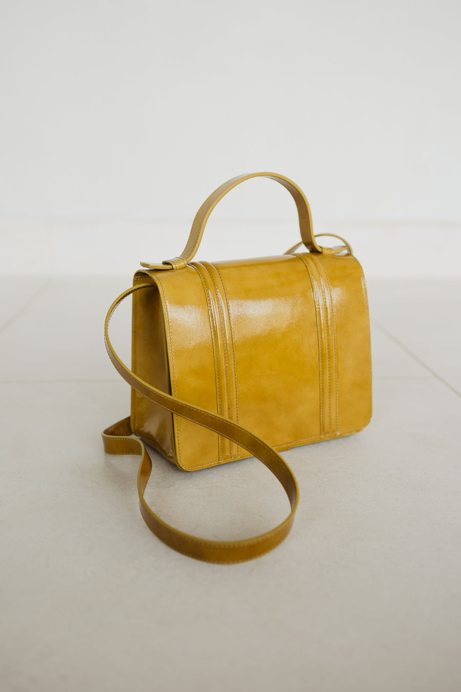 Mini Briefcase Doublé | Pear Stone