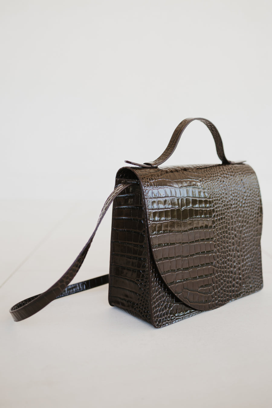 Midi Briefcase 2.0 | Siena Croco