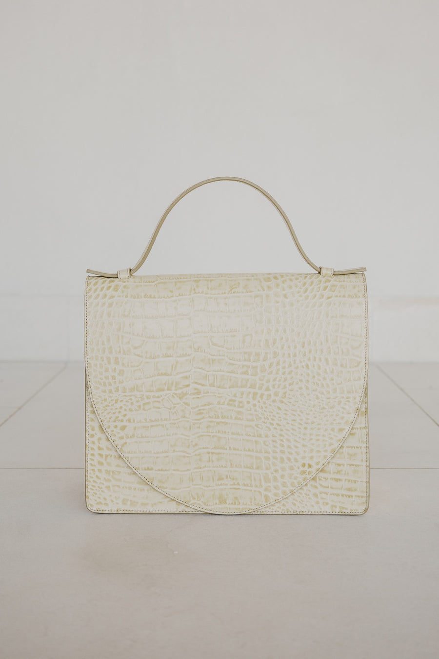 Midi Briefcase 1.0 | Beige Croco