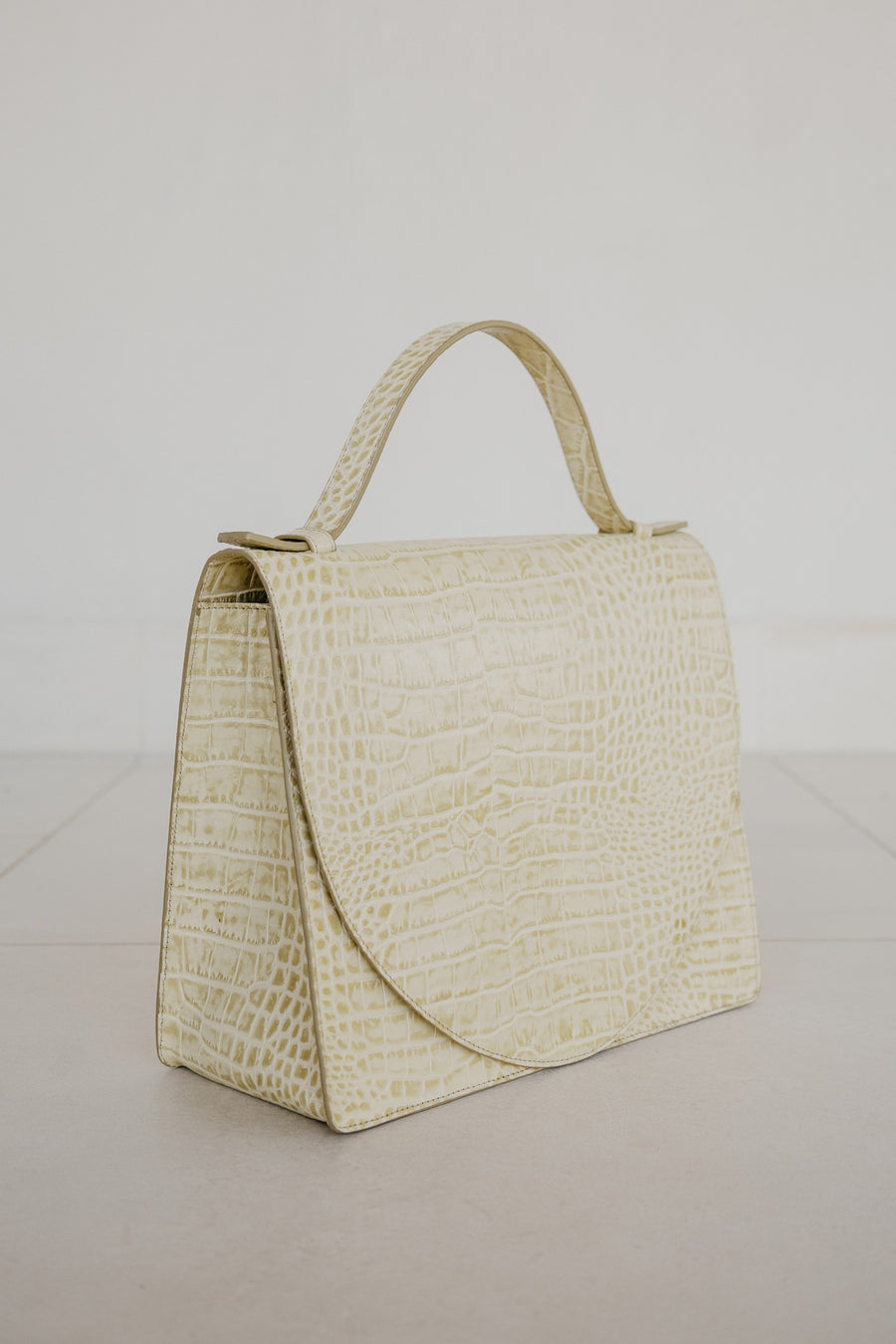 Midi Briefcase 1.0 | Beige Croco