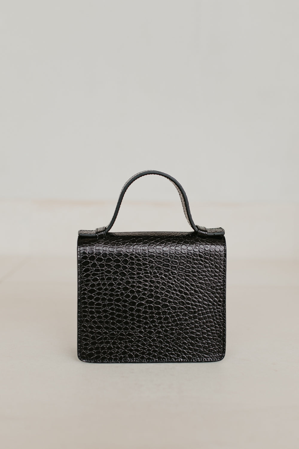 Micro aktetas | Zwart Little Croco