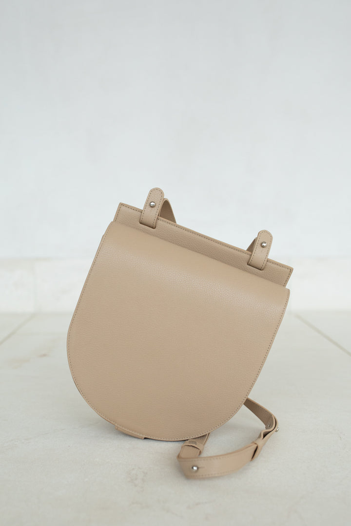 Single Zadel Beige Gestructureerd