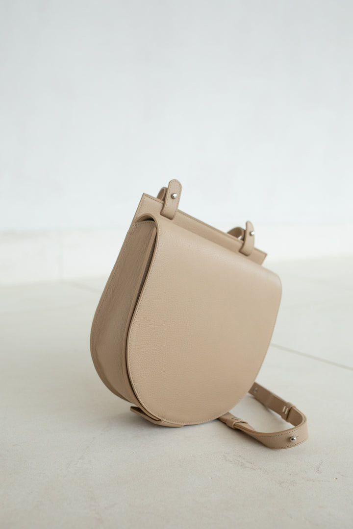 Single Zadel Beige Gestructureerd