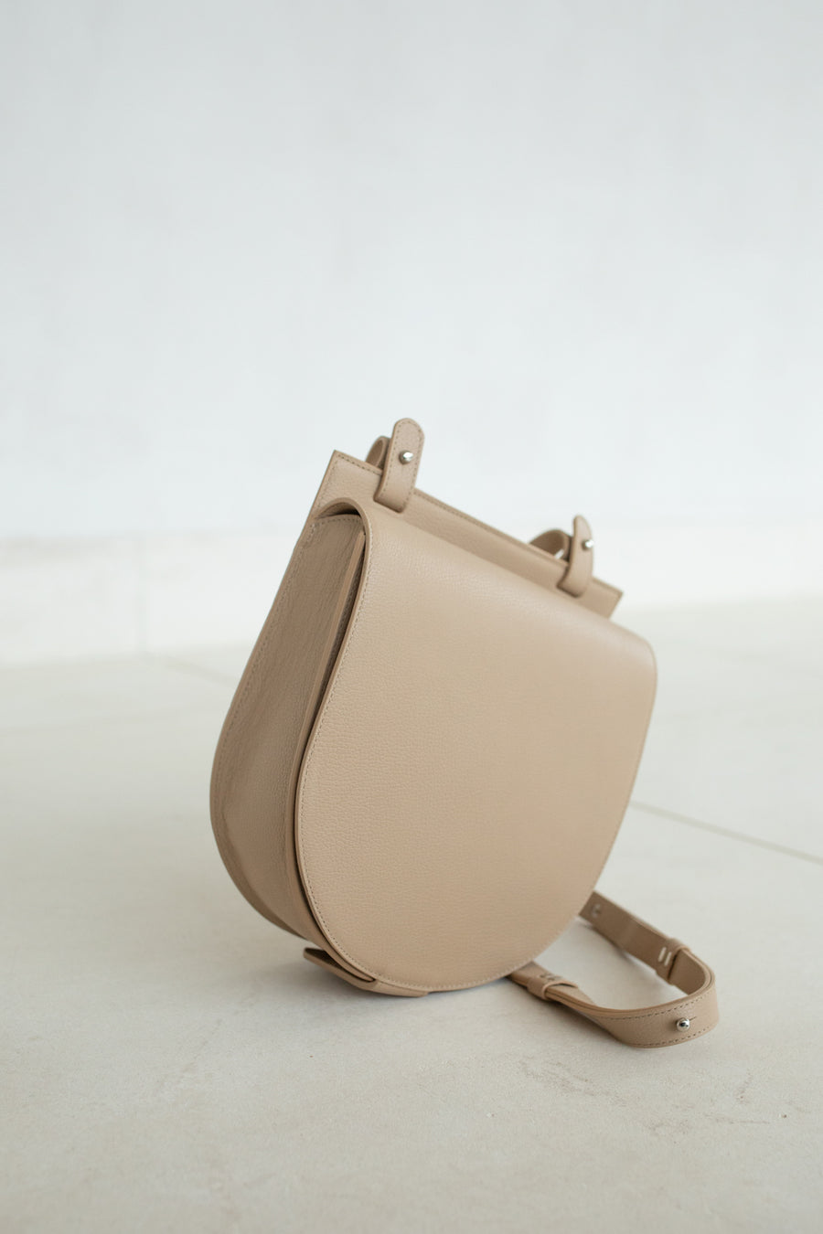 Single Zadel Beige Gestructureerd