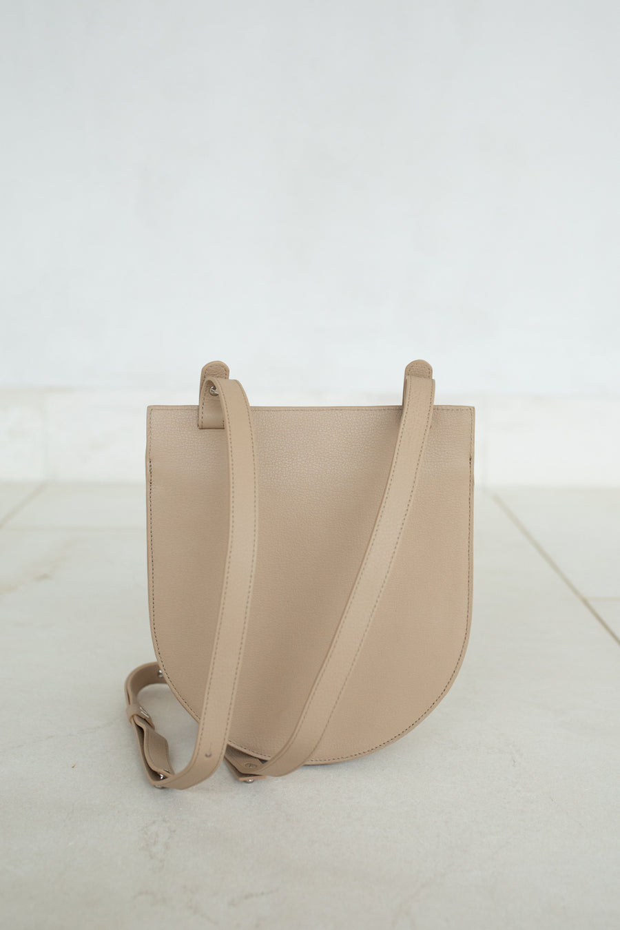 Single Zadel Beige Gestructureerd
