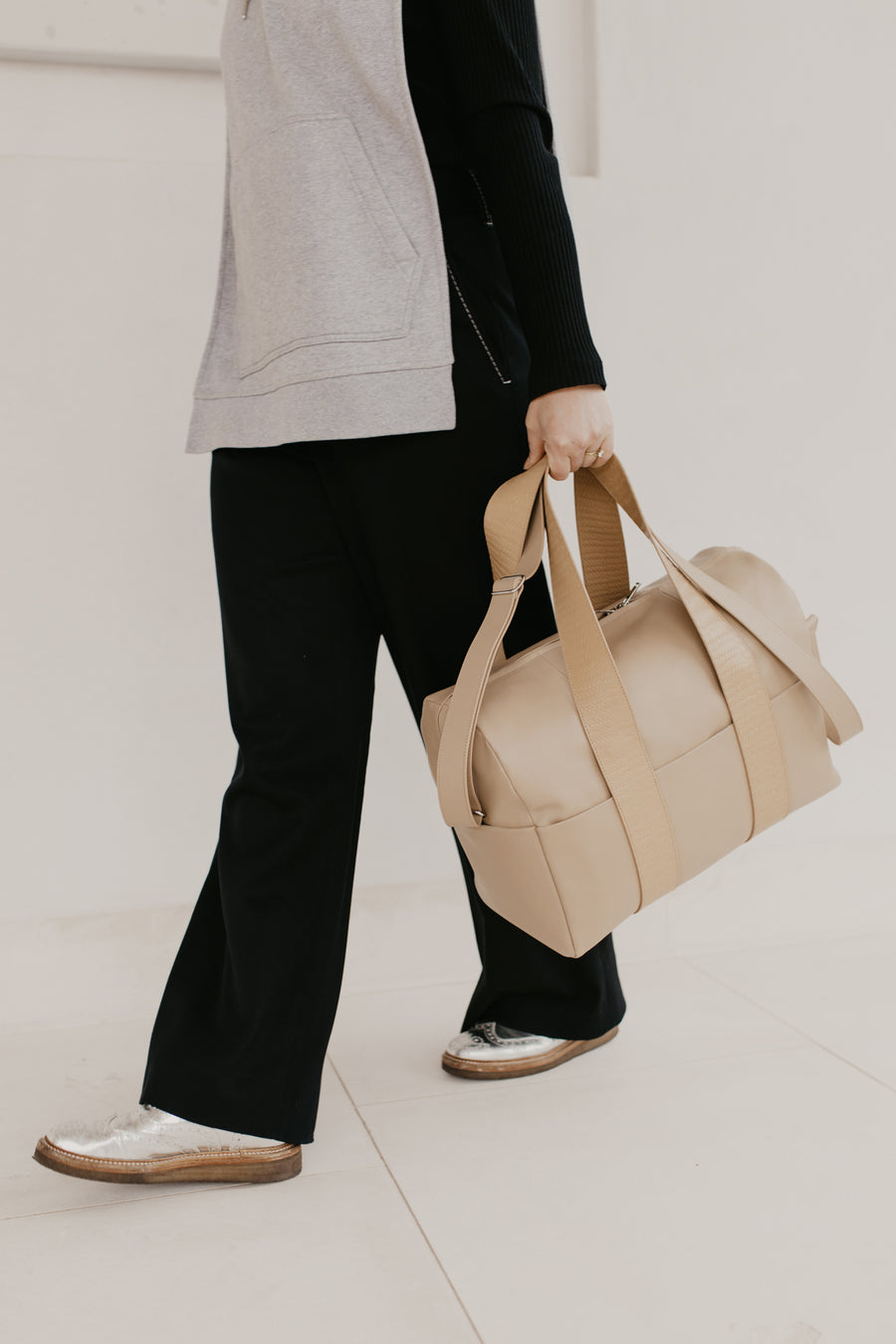 Bowlingtas XL | Beige / Geweven