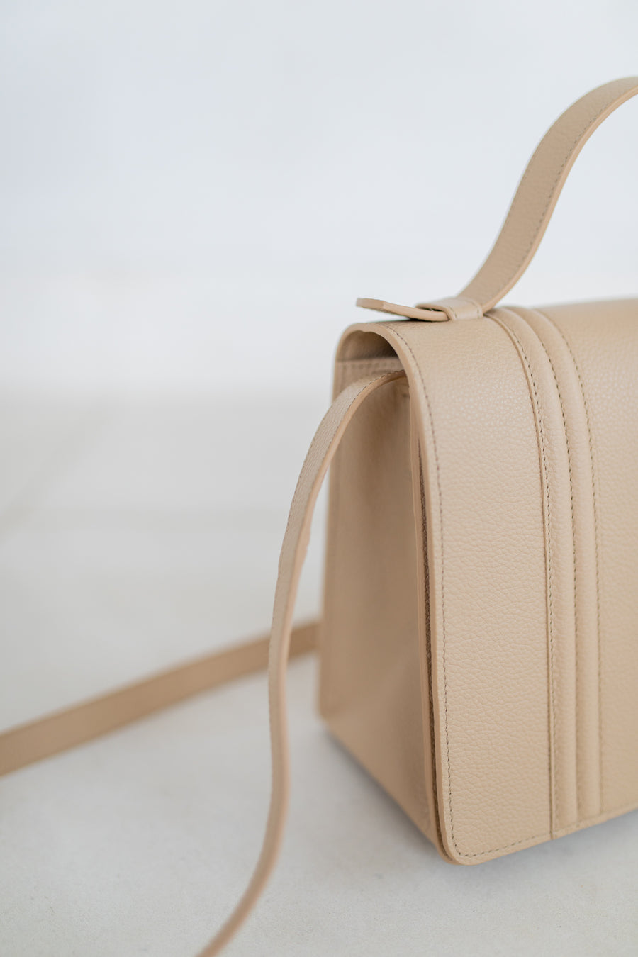 Mini aktetas Doublé Beige Gestructureerd