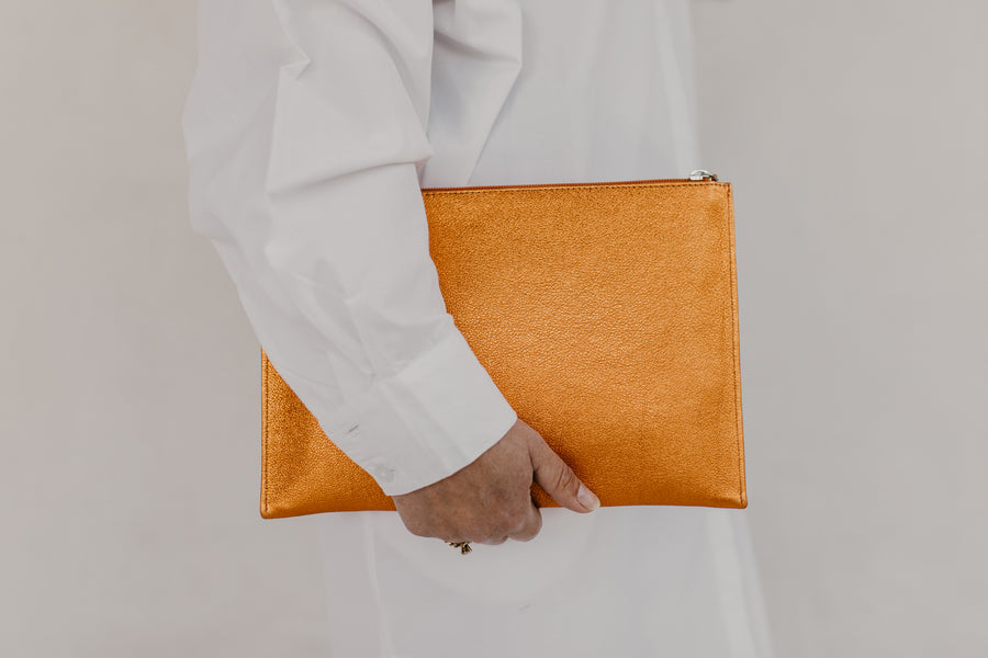 Bruidscollectie | Zip Clutch Mandarijn