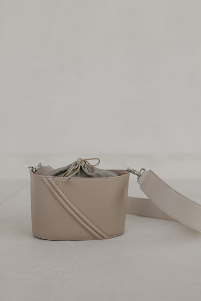 Boottas | Beige / Taupe Textiel / Zandband