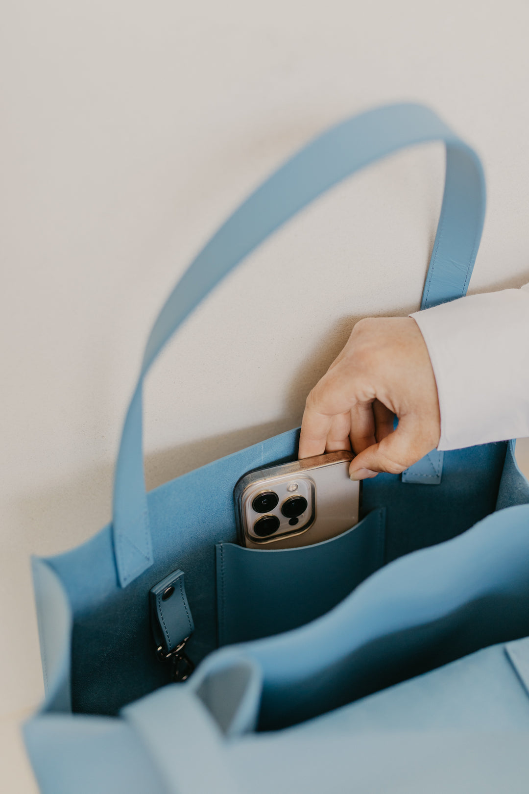 Dubbele shopper | Bleu Ciel