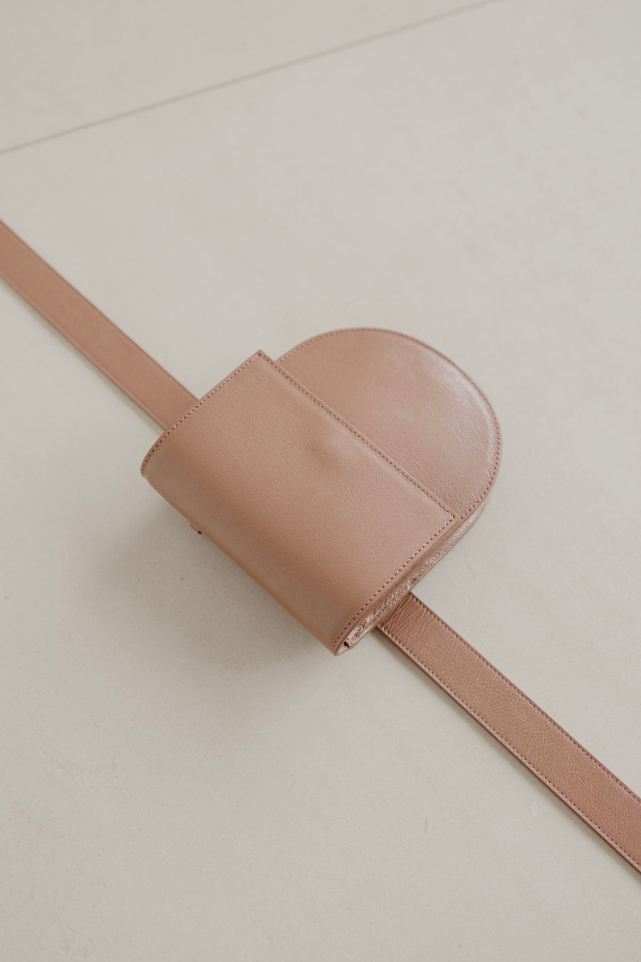 Belt Bag: Belt XL Rose Stone + Half Moon Rose Stone