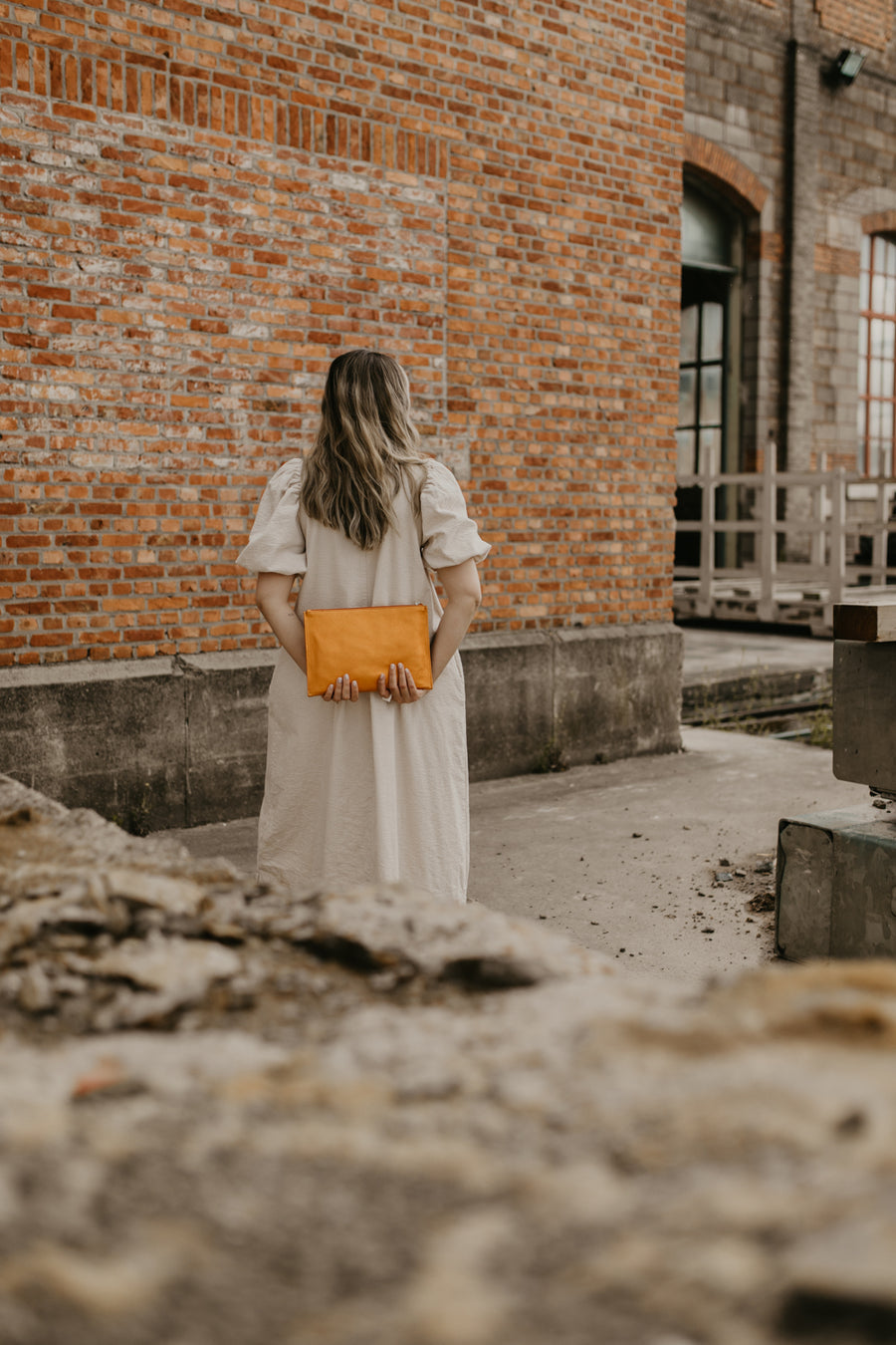 Bridal Collection | Zip Clutch Tangerine