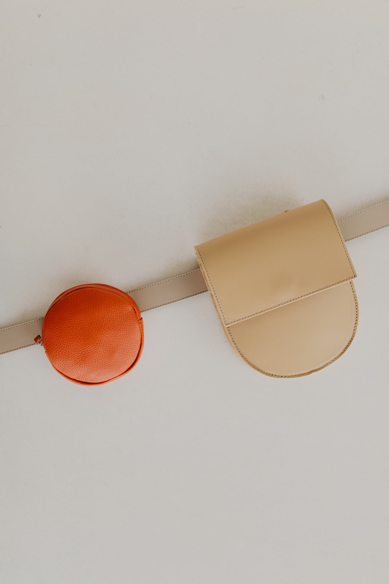 Belt Bag: Belt XL Beige + Half Moon Playa + Pastille Roest Structured