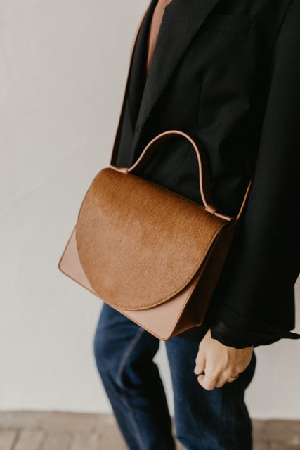 Mini Briefcase | Cognac Fur