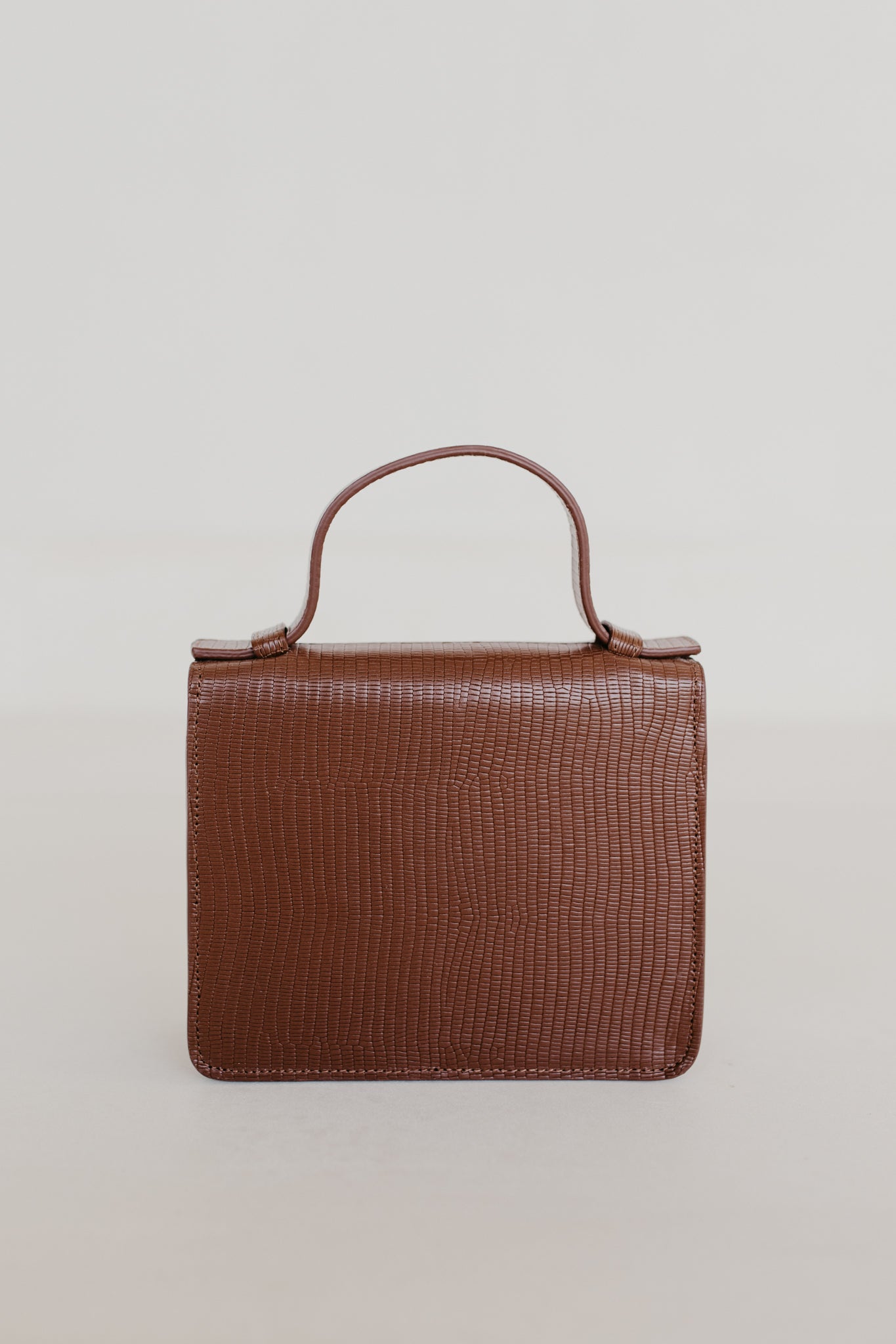 Micro Briefcase | Cognac Snake
