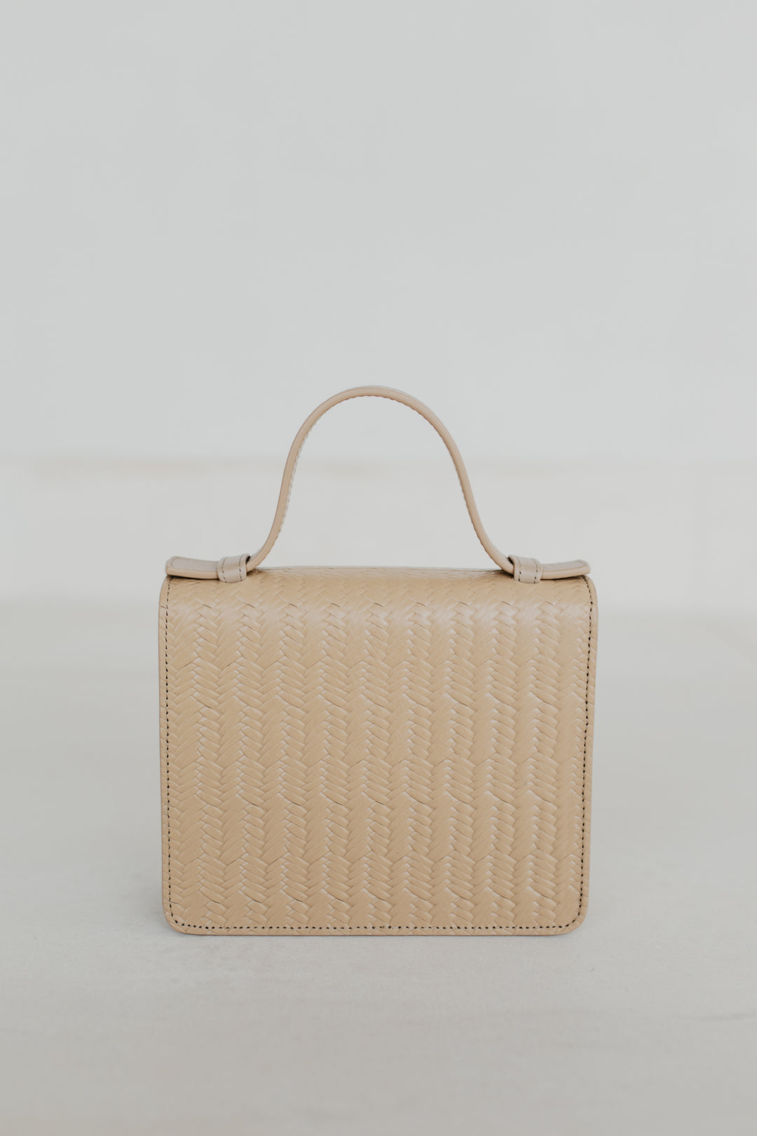 Micro Briefcase | Beige Woven