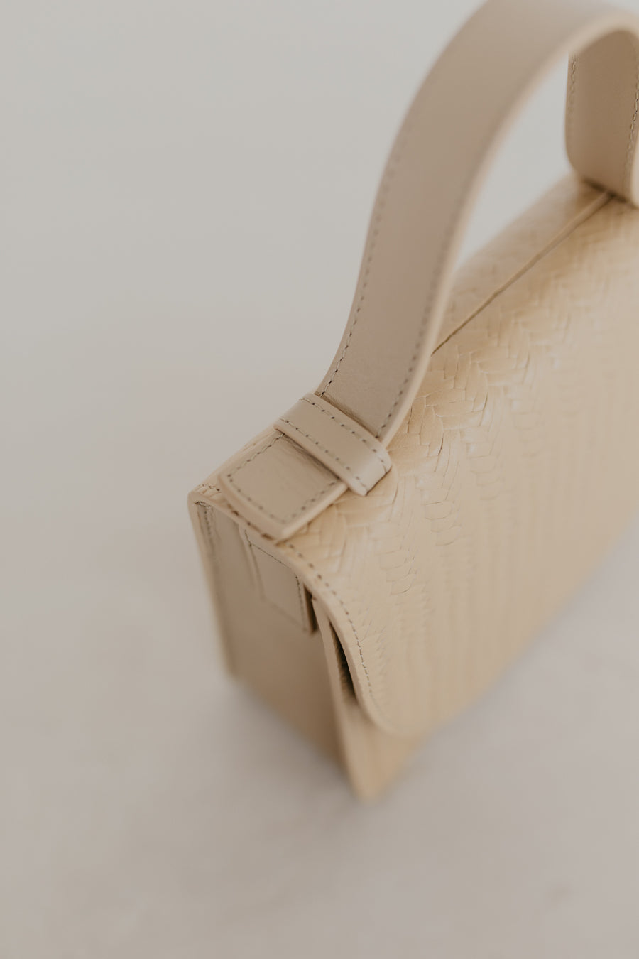 Micro Briefcase | Beige Woven