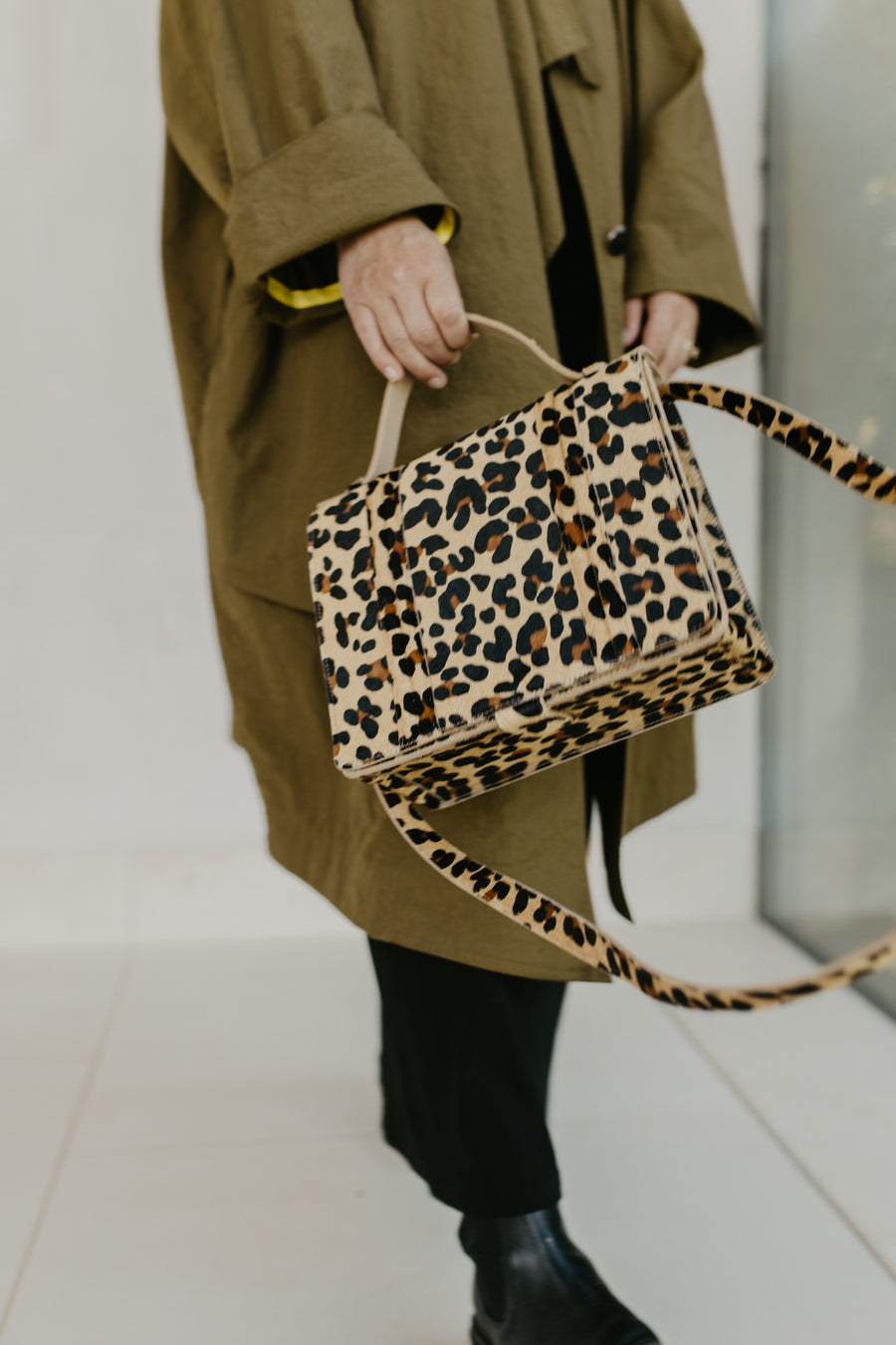 Mini Briefcase Doublé | Leopard