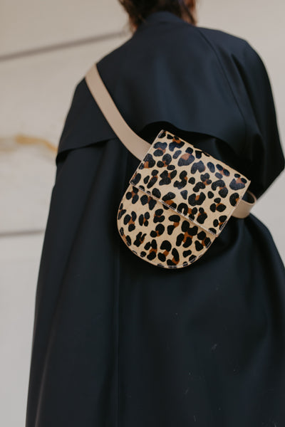 Belt Bag: Belt XL Beige + Half Moon Leopard