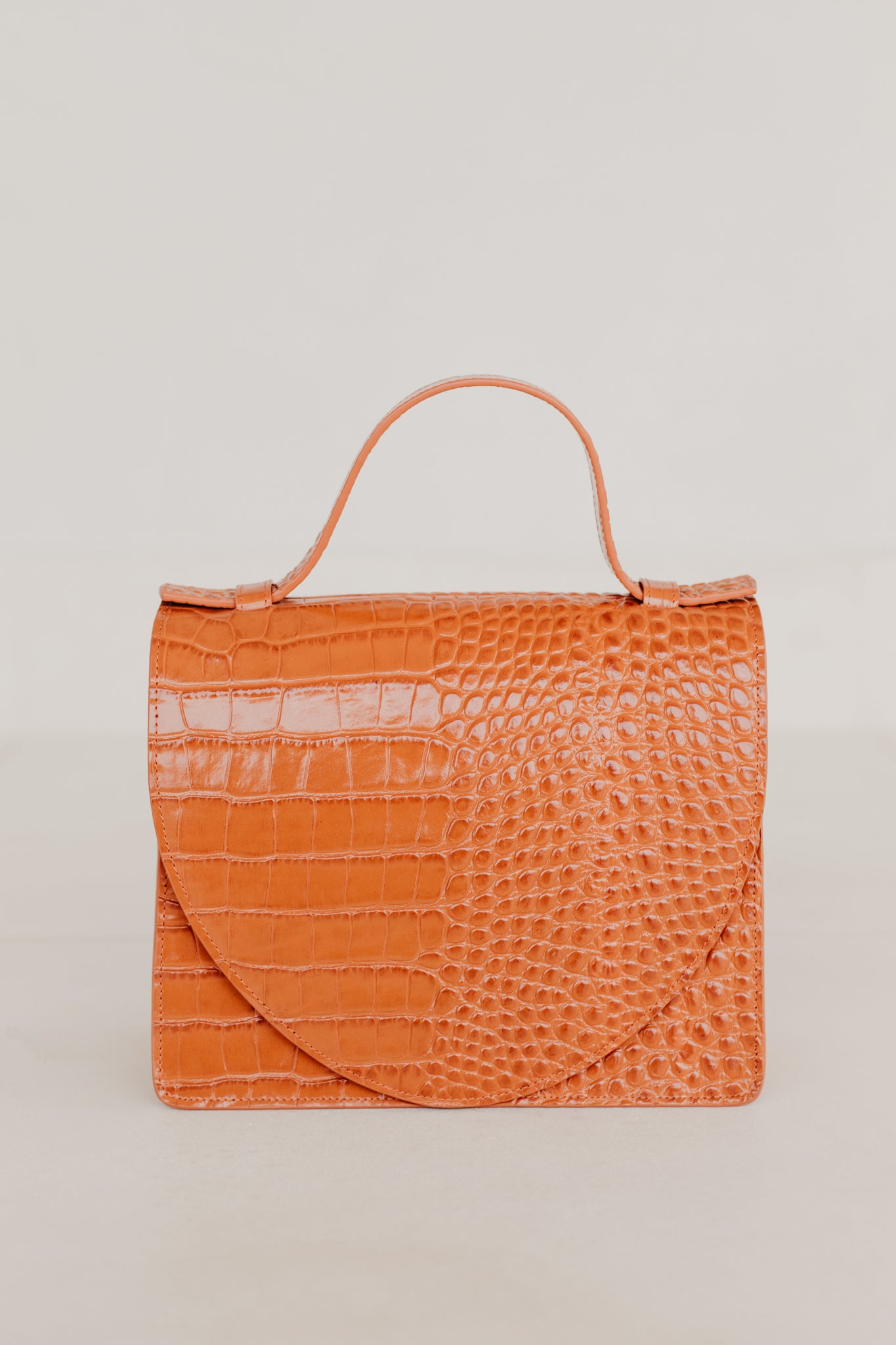Mini Briefcase | Orange Croco