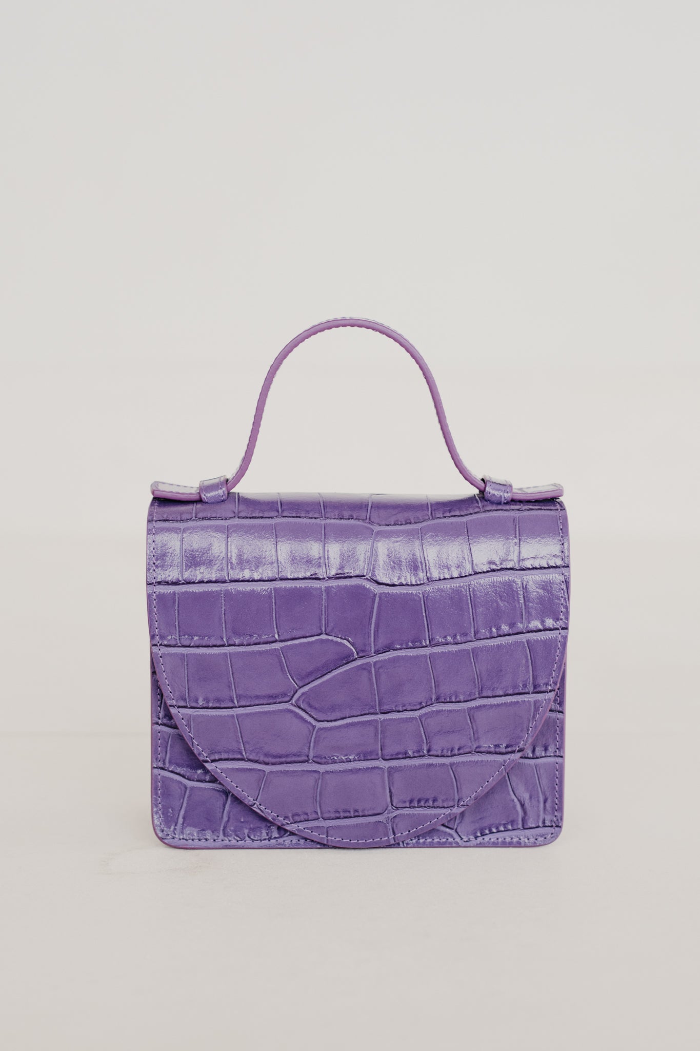 Micro Briefcase | Lavender Croco