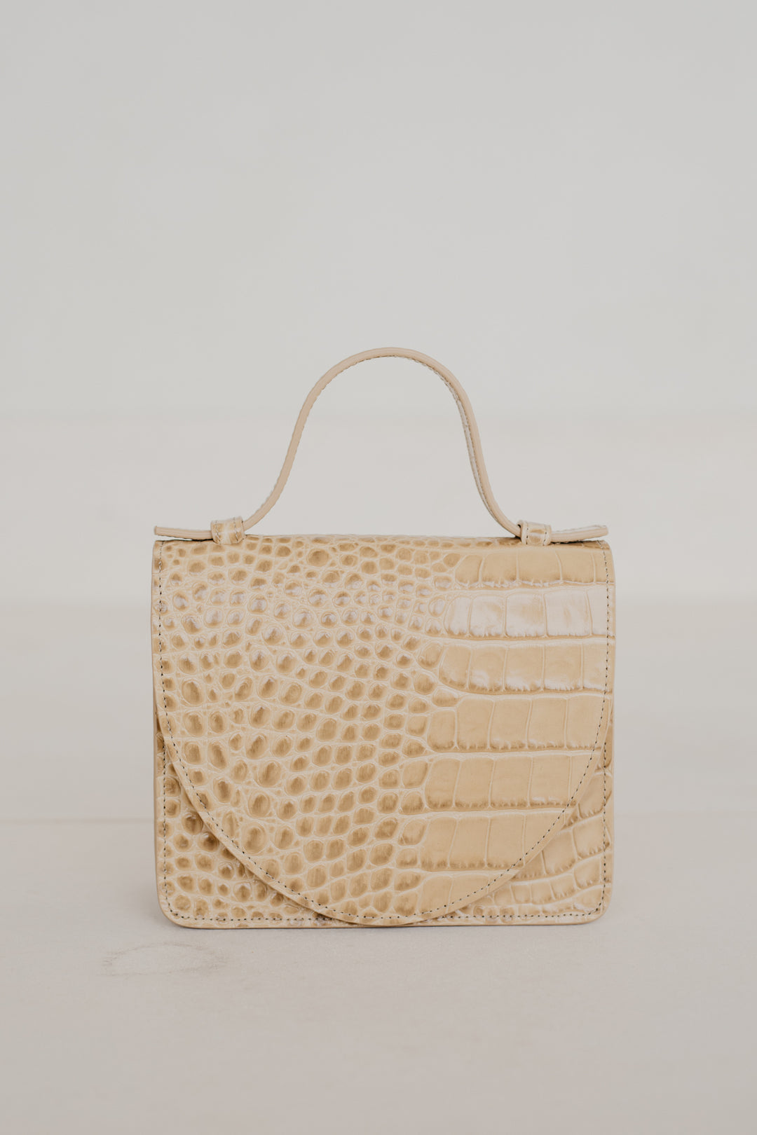 Micro Briefcase | Noisette Croco