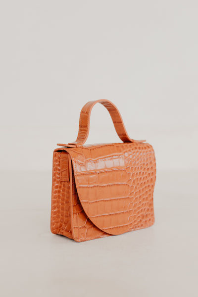Micro Briefcase | Orange Croco