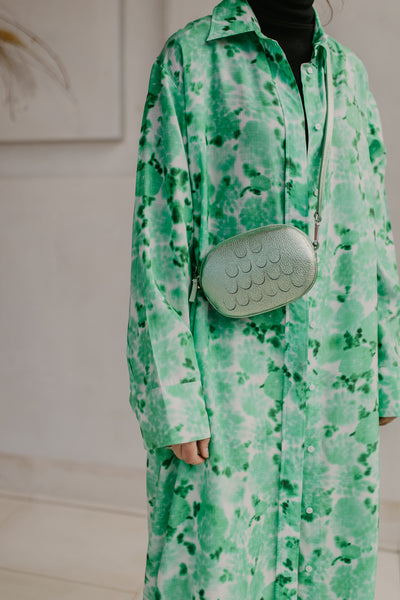Oval Mini Bag | Green Shimmer