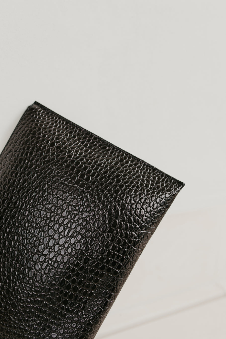 Bridal Collection | Zip Clutch Black Little Croco