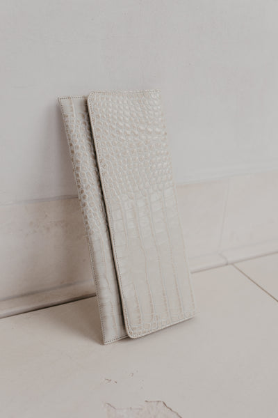 Bridal Collection | Folded Clutch White Croco