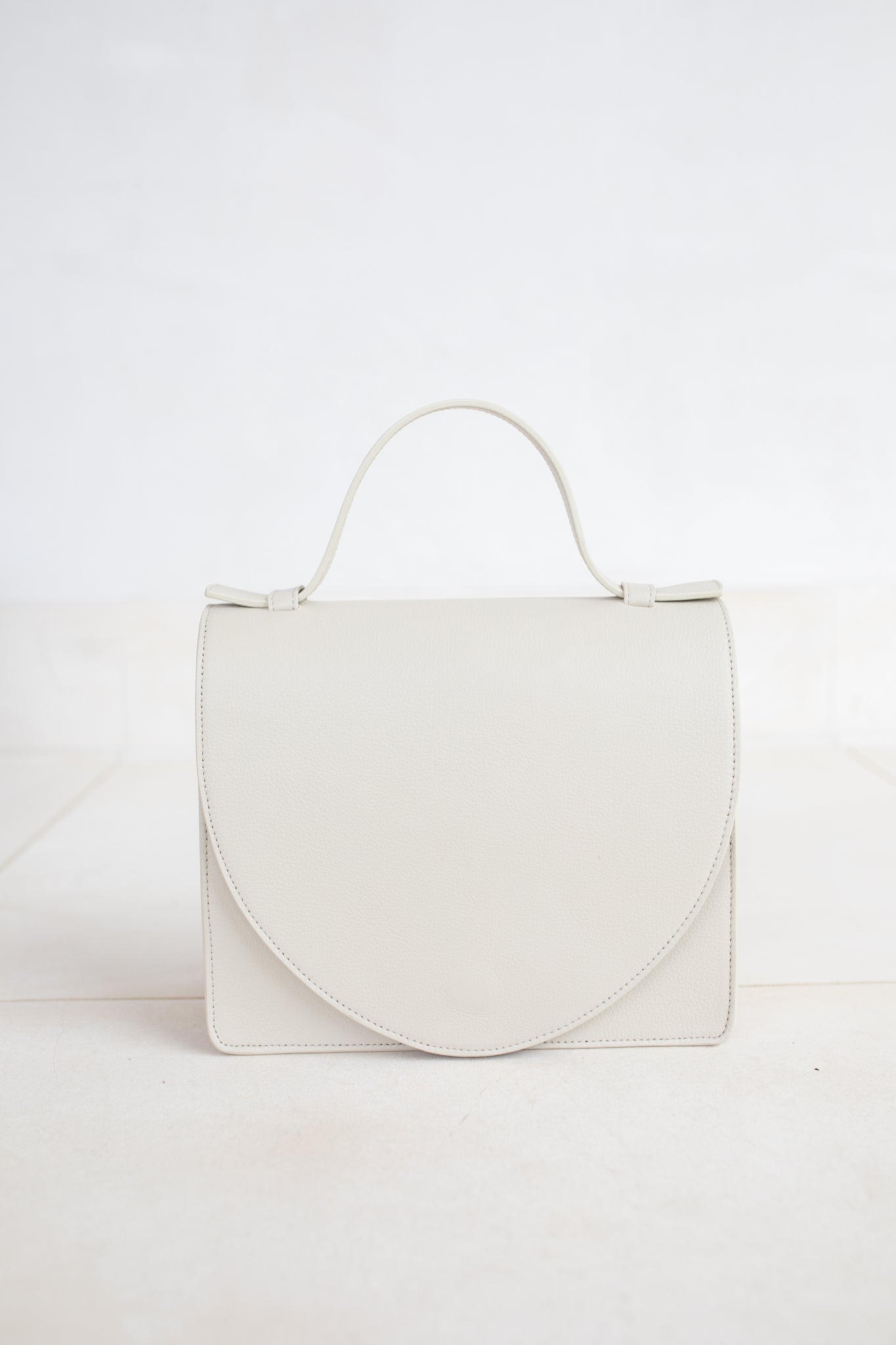 Mini Briefcase | White Structured