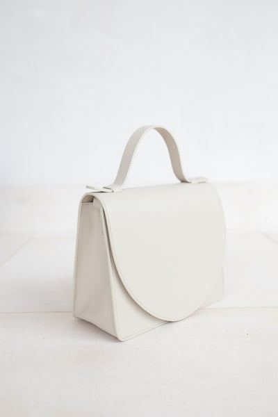 Mini Briefcase | White Structured