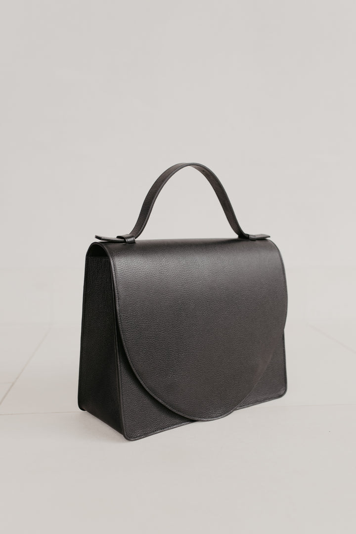 Mini Briefcase | Black Structured