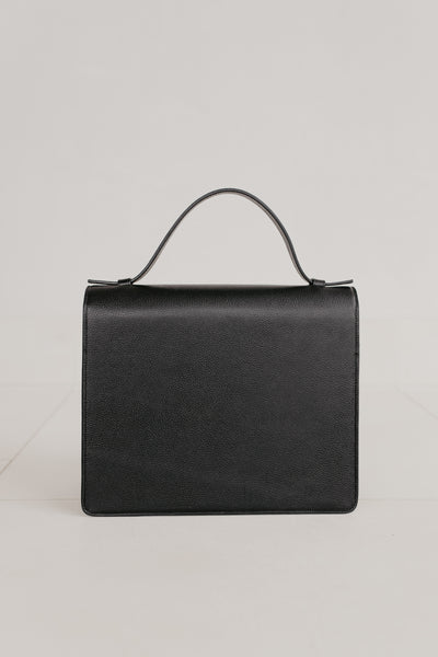 Mini Briefcase | Black Structured