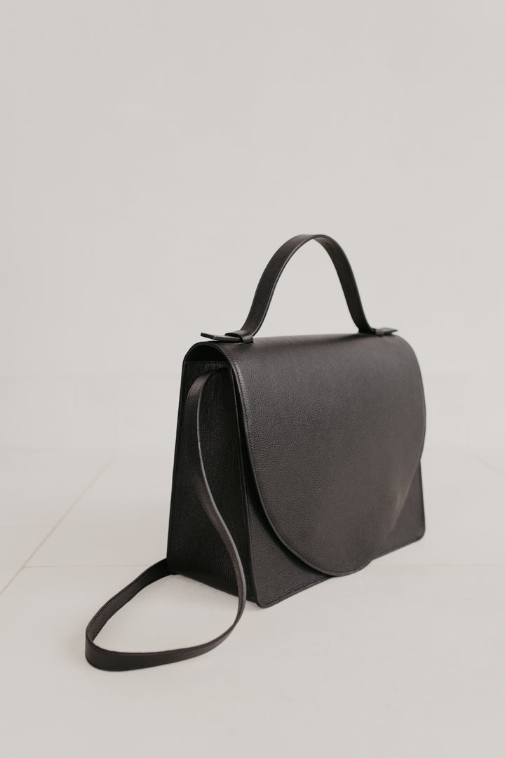 Mini Briefcase | Black Structured