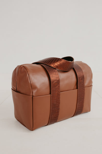 Bowling Bag XL | Cognac / Warm Cooper Croco