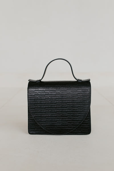 Mini Briefcase | Black Woven