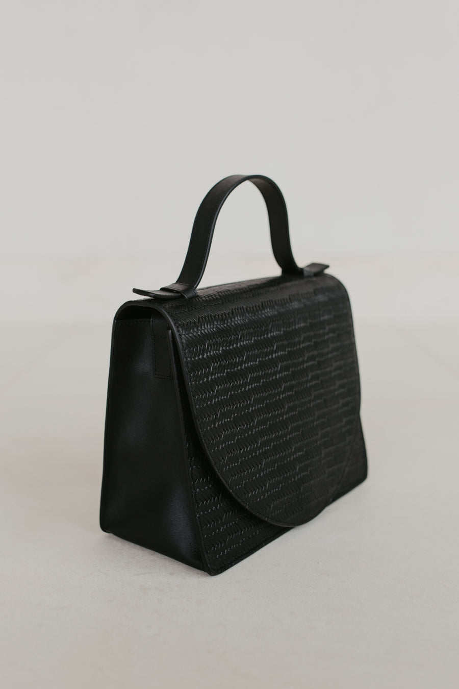 Mini Briefcase | Black Woven