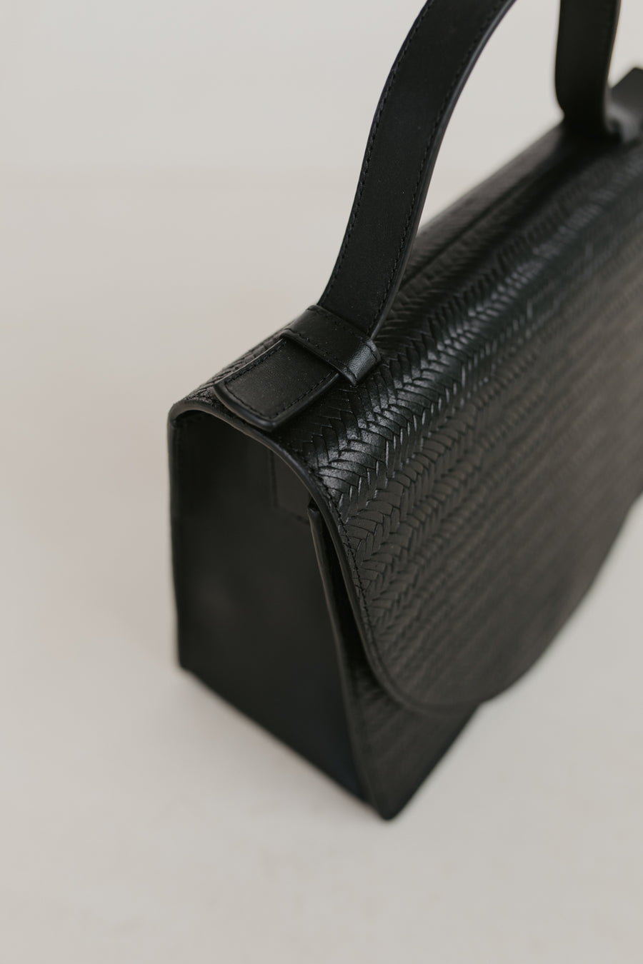 Mini Briefcase | Black Woven