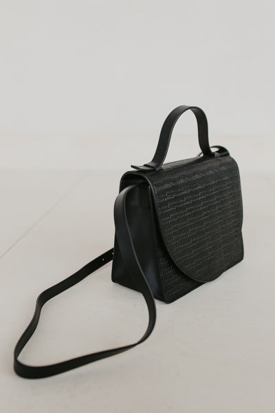 Mini Briefcase | Black Woven