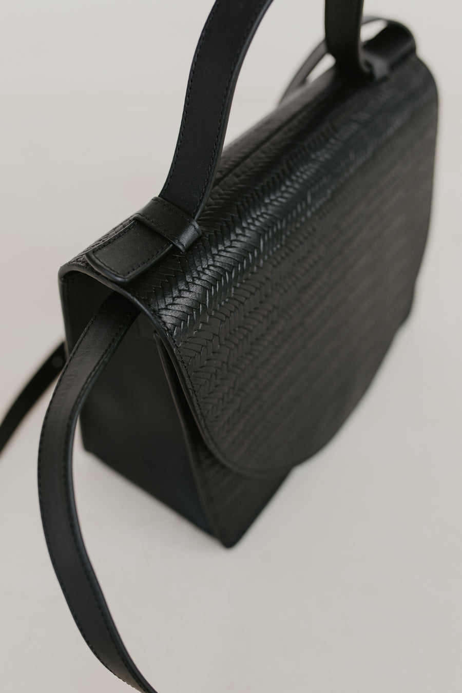 Mini Briefcase | Black Woven