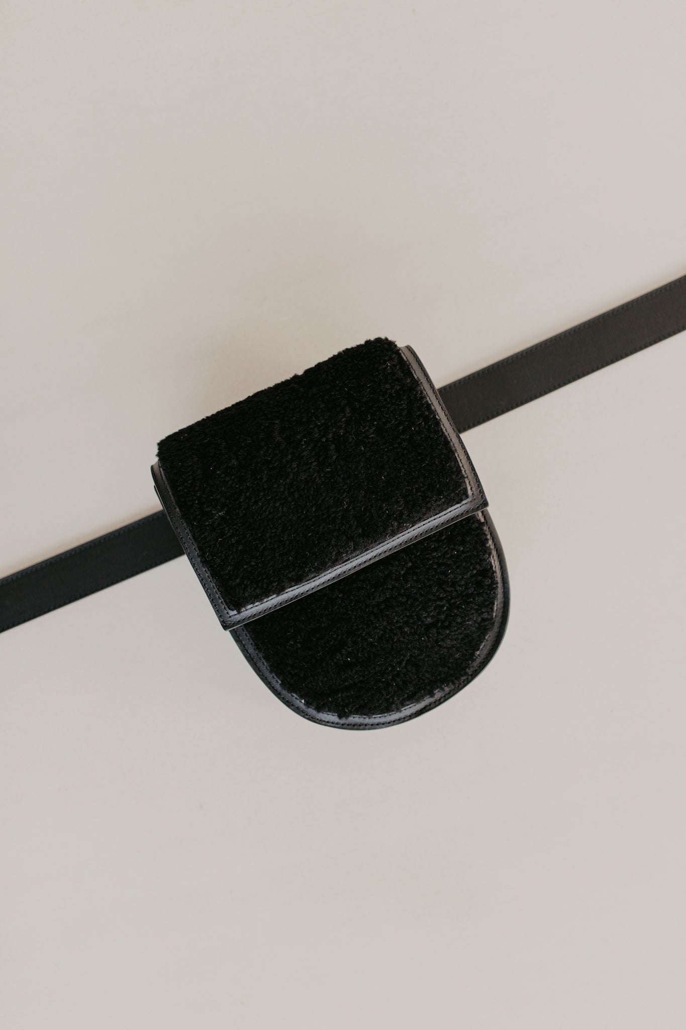 Belt Bag: Belt XL Black + Half Moon Teddy Black