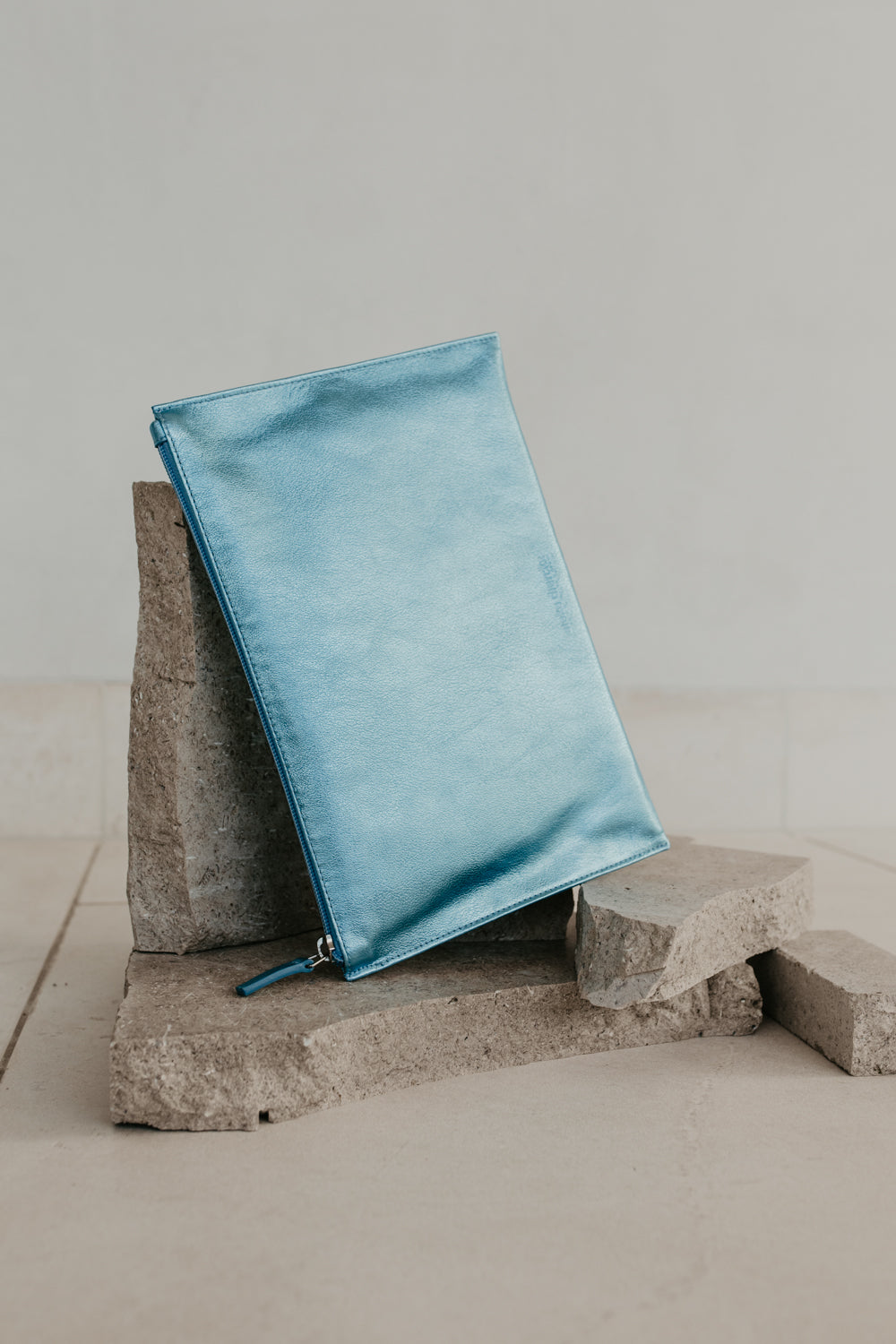 Bridal Collection | Zip Clutch Baby Blue Shimmer