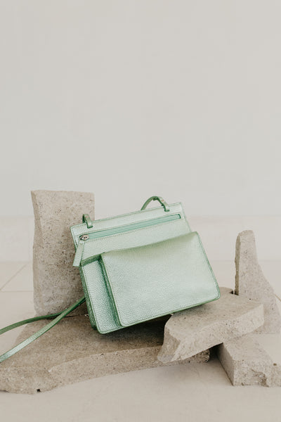 Bridal Collection | Double Pouch Green Shimmer