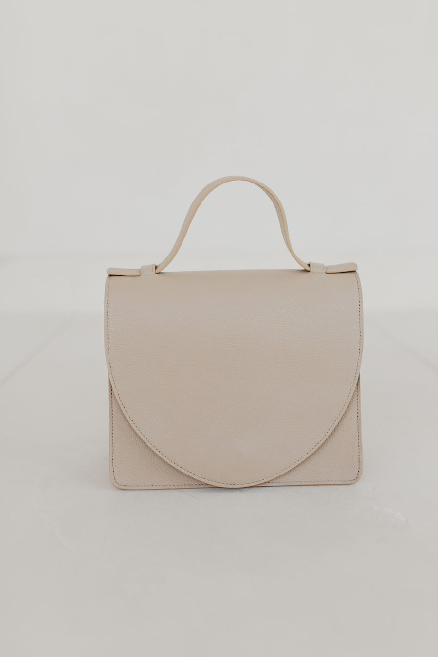 Mini Briefcase | Beige Structured