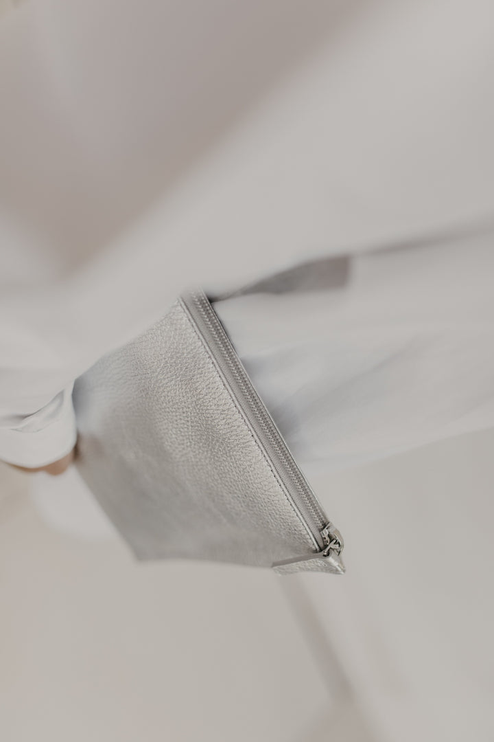 Bridal Collection | Zip Clutch Silver