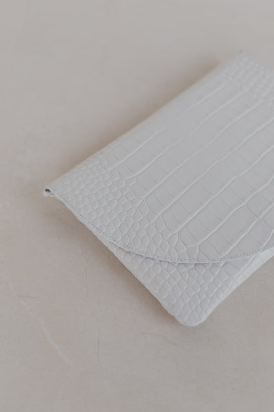 Bridal Collection | Medium Envelope Very White Croco